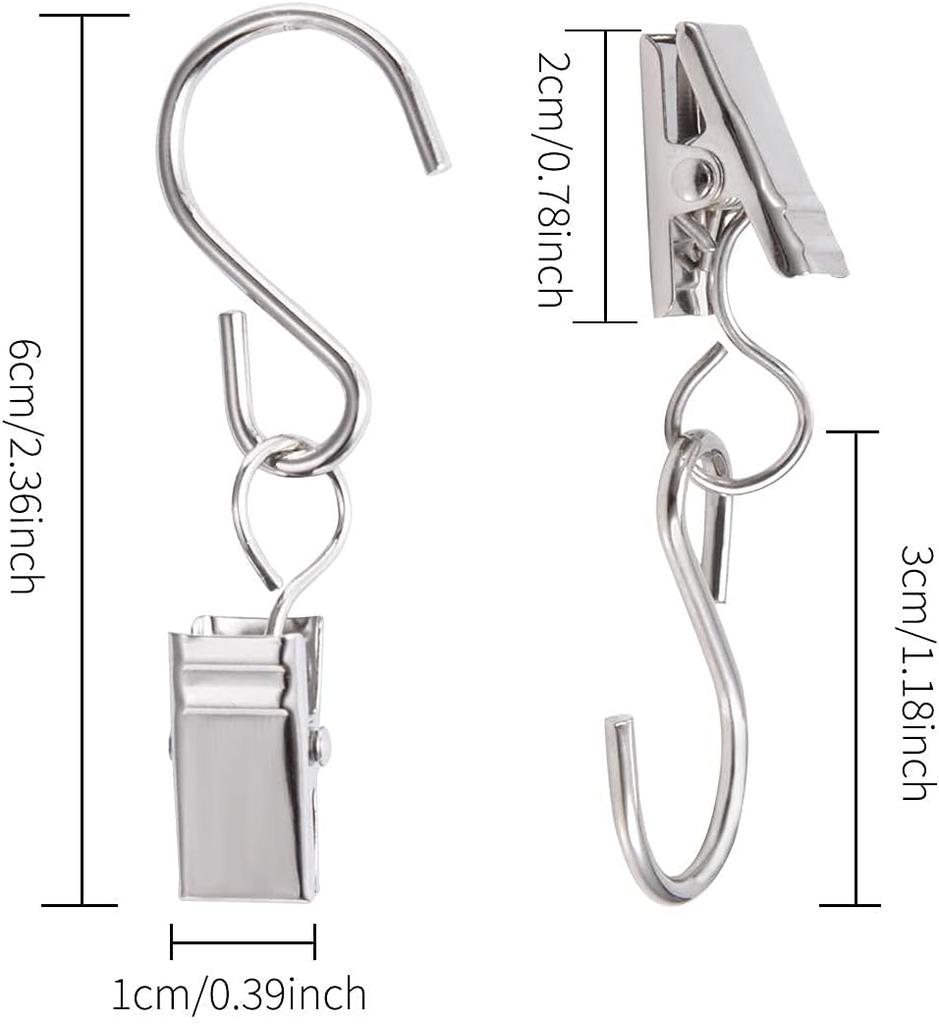10 штук Практичные крючки из нержавеющей стали для оконной шторы Легко для оконной шторы Фото S-образные крючки