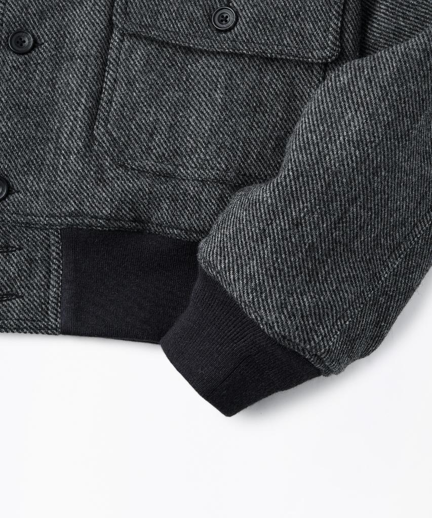 OUTSTANDING Wool A-1 Jacket_Charcoal