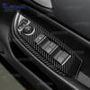 Real Soft Carbon Fiber For Honda Jazz Fit 2021 2022 2023 2024 2025 RHD Car Front Door window Lift Frame Interior Accessories.