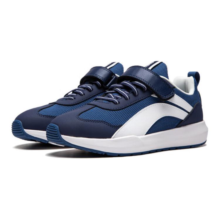 Li-Ning Облачные Легкие Нескользящие Амортизирующие Износостойкие Дышащие Поддерживающие Баланс Низкие Повседневные Кроссовки Детские Синие YKCU082-3