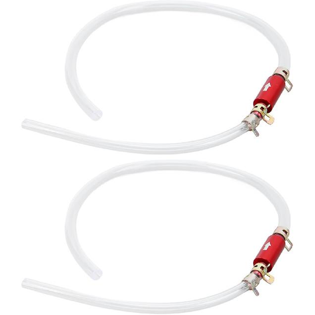 1Pair Brake Bleeder Hose, One Way Check Valve Tube Brake Bleeder Hose Set 6MM Long Lasting Bleeding Tool Kit Universal For Motorcycle Car
