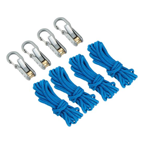 1/4Pcs Rope Tensioner with Roller Cord Heavy Duty Metal Outdoor Backpacking Hiking Boating Camping Guyline Rope Adjuster Tightener
