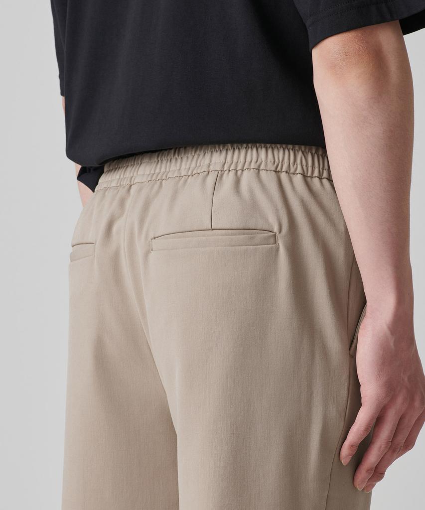 MUSINSA STANDARD Genderless Wide Elastic Waist Slacks [Beige]