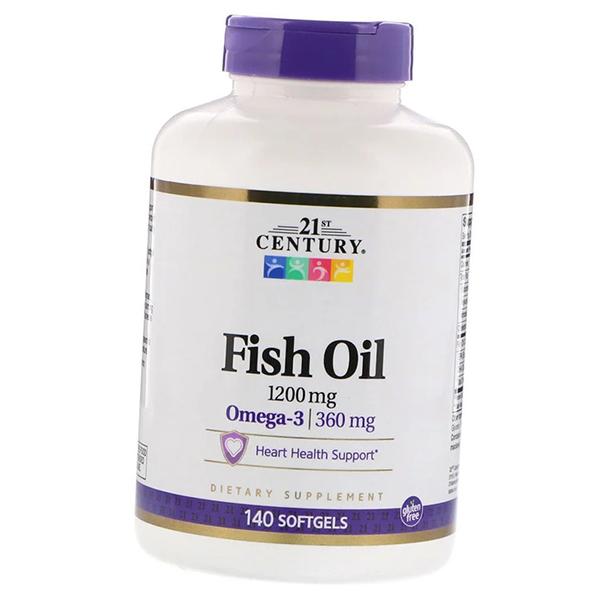 Рыбий жир, Омега 3 для сердца, Fish Oil 1200, 21st Century  90гелкапс (67440006)