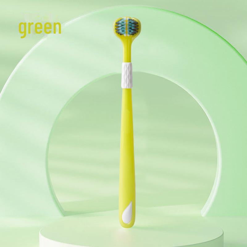 Высококачественная трехсторонняя зубная щетка для взрослых с мягкой щетиной и очистителем языка - Идеально подходит для пар