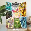 Japanese Games Pokemen-Eevee Cartoon Blanket Soft Fluffy Plush Blanket Sofa Office Quilt Throw Picnic Beach Towel Luxury Gift