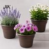 Plant Pots for Windowsill Retro Flower Pot with Saucer, Bronze Finish Drainage Holes, Weather Resistant Breathable Thickened Plastic Planter