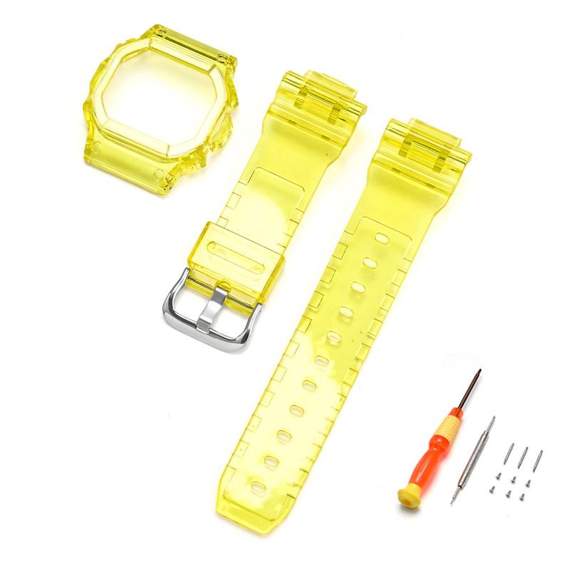 Ремешок для часов из смолы + чехол для Casio G-Shock DW-5600/5000/5030/5025 GW-M5610/M5600 G-5600 GLX-5600 Браслет Аксессуары