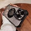 Роскошный магнитный блестящий ударопрочный чехол для телефона iPhone 16 15 14 13 12 11 Pro Max Plus стеклянная защита линз акриловая задняя крышка