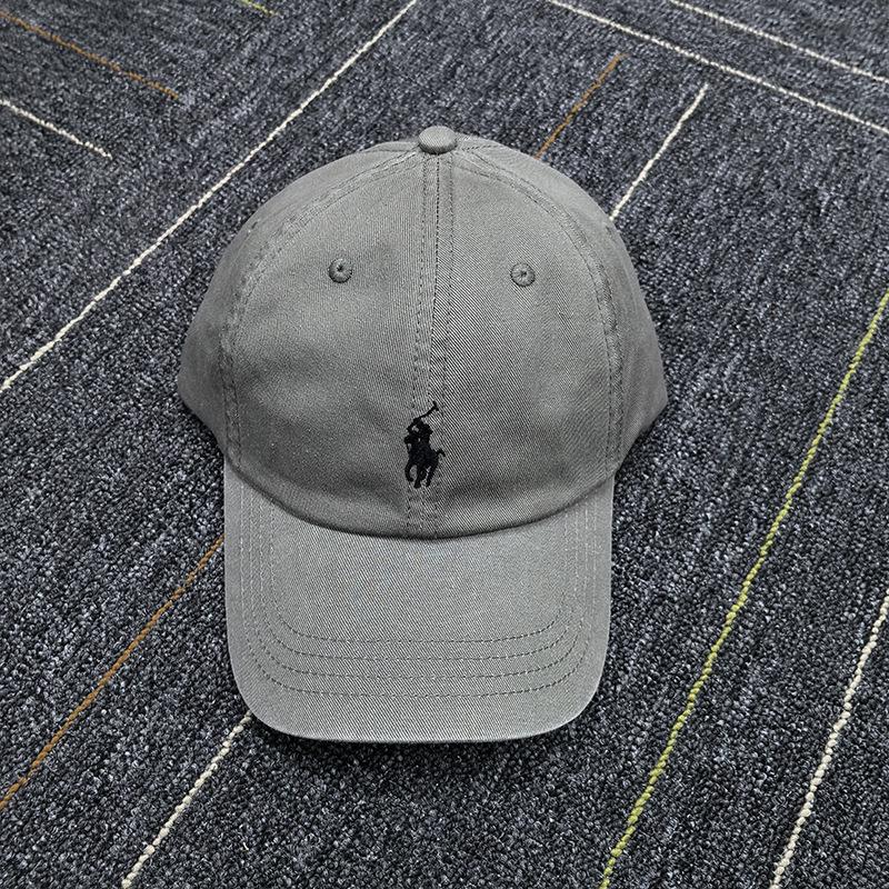 RL Ralph Gray Бейсболка-поло с вышивкой логотипа-лошадки - Унисекс, мягкий верх
