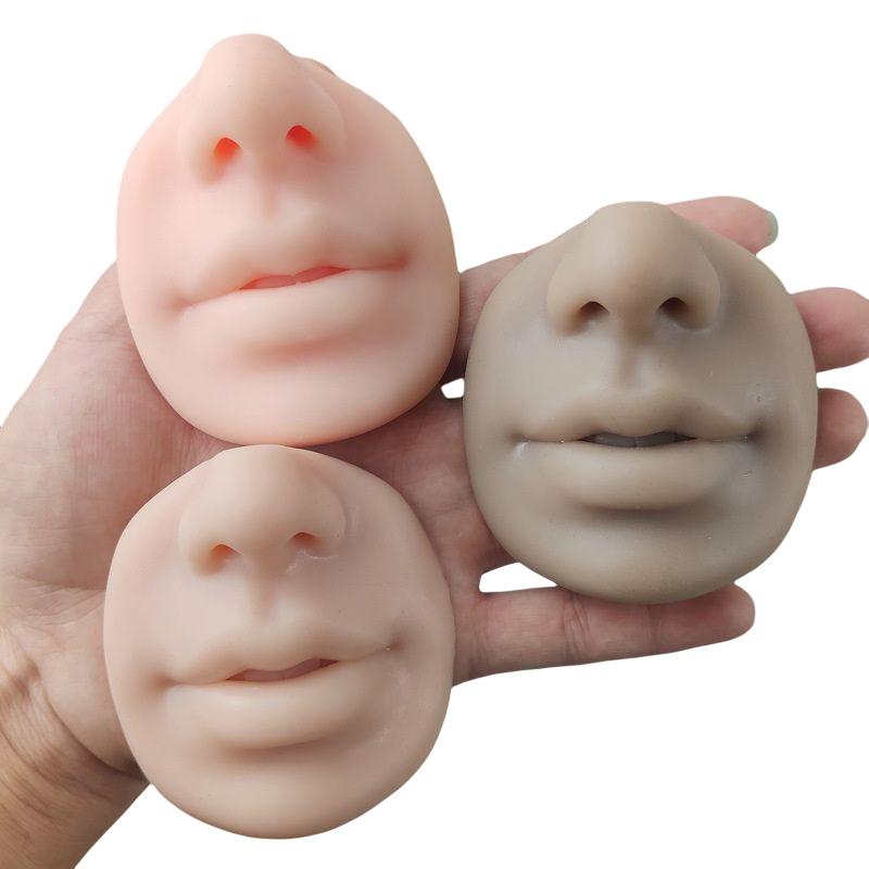 1Pc 5D Silicone Tattoo Nose Lips Model Practice Skin Lip Makeup Training