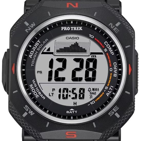Casio Специальные часы PRO TREK Climber Line с водонепроницаемостью 10 АТМ, питанием от солнечной энергии и компасом, PRG-69-1JF. Устойчивость, Мощность, Высота/Барометрическое давление