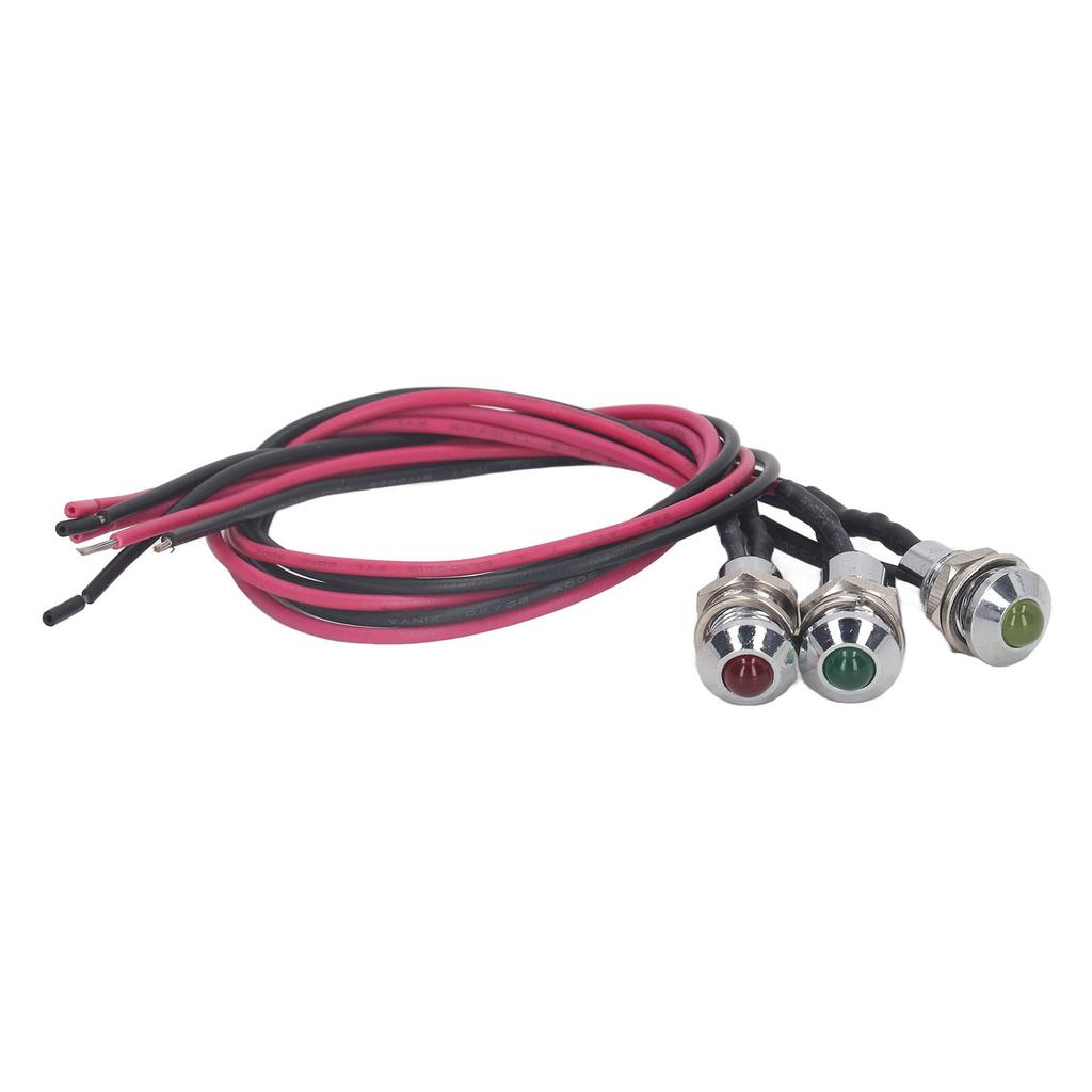 3 шт. светодиодный металлический индикаторный светильник водонепроницаемый сигнальный фонарь с проводом для автомобиля грузовика лодки 24 В