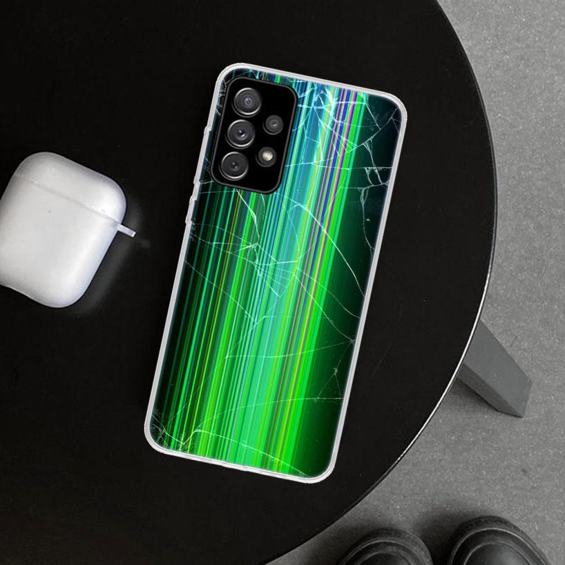 Чехол-крышка для телефона с разбитым экраном для Samsung Galaxy A12 A22 A32 A52 A72 A02S A51 A50S A31 A20S A10S Note 20 Ultra 10 Plus Ga