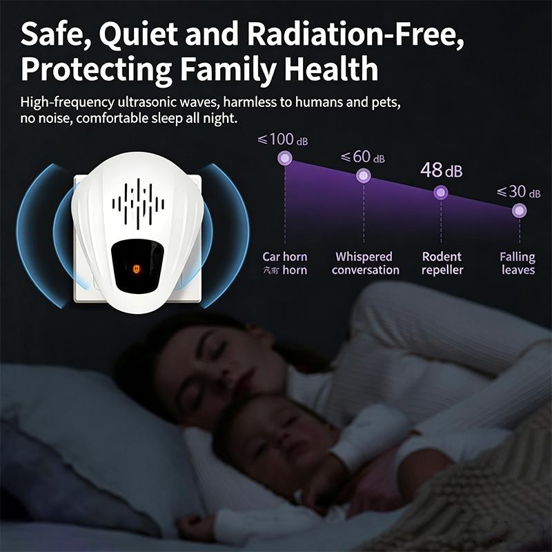 Electronic Ultrasonic Pest Repellent Plug In 3 Modes Indoor Repeller for Rodent Mouse Roach Ant Mosquito Spider Bugs