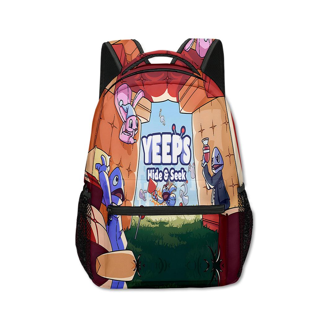 Trendy Popular Yeeps Hide and Seek student Bookbag Notebook Backpacks 3D Printed Oxford Waterproof Boys/Girls Travel Backpacks