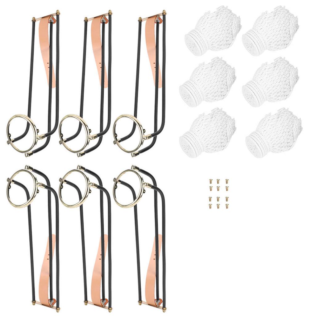 6pcs Standard Snooker Billiard Table Replacement Solid Empire Rail with Net Pockets Set