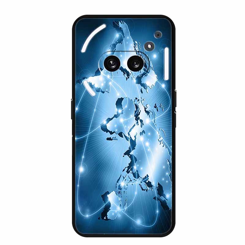 Чехол для Nothing Phone 2A 2 A Модный принт Черный силикон Мягкая задняя крышка Чехол для Nothing Phone 2a Чехол Phone2A Сумка 6.7"