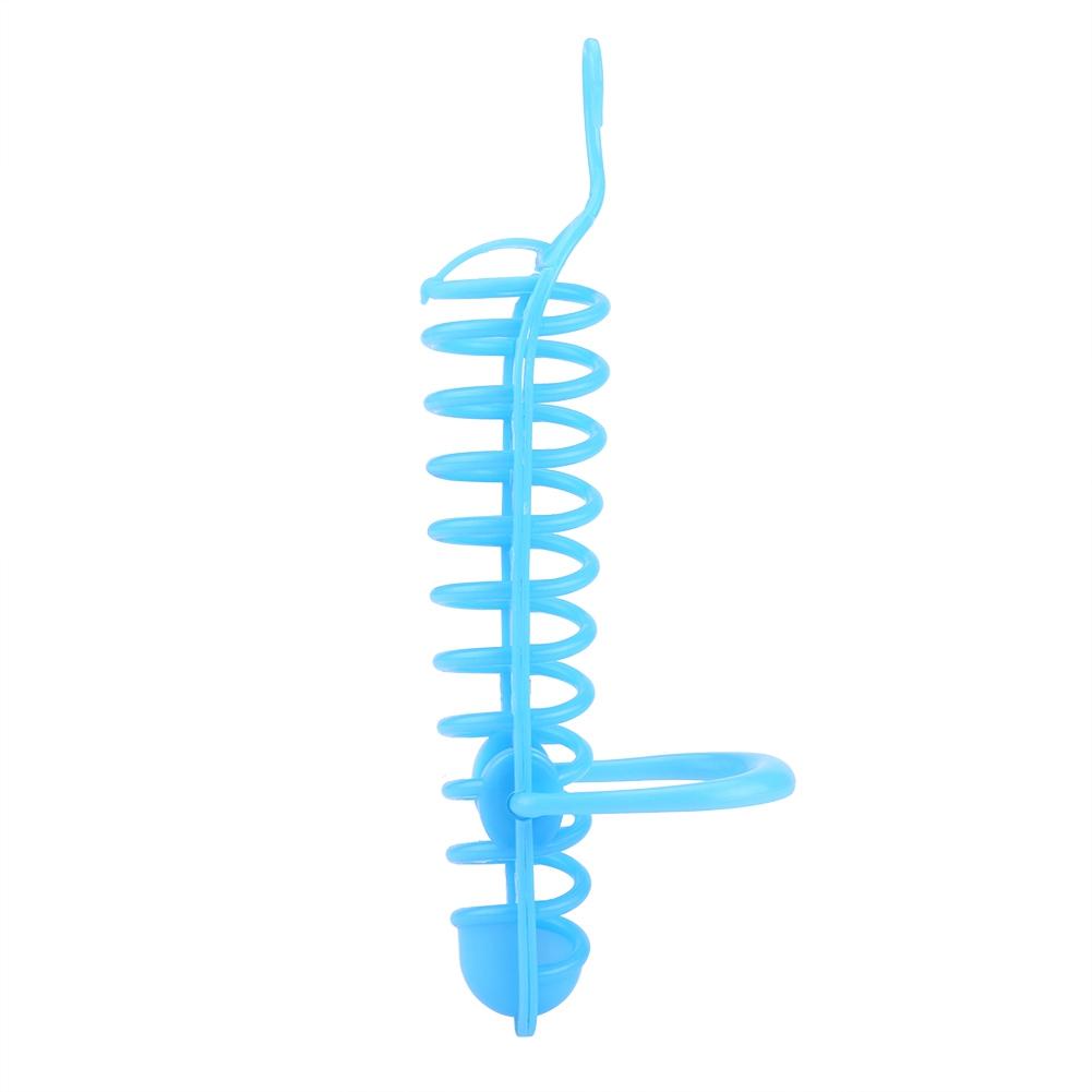 Parrots Feeder Basket Plastic Food Fruit Feeding Perch Stand Holder for Pet Bird Supplies(Blue)