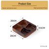 South American Walnut Wood Fruit and Snack Tray - Round & Square Compartments