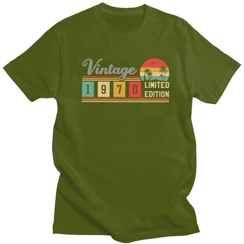 55th Vintage 1970 Limited Edition Bitrhday Gift T Shirt Men Short Sleeves 100 Cotton Tshirt Casual Tees Streetwear Tshirts