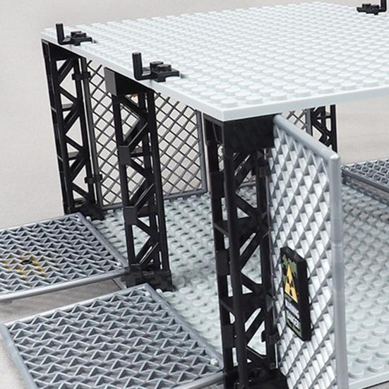 1 набор однослойных строительных блоков для клеток, развивающая простая в сборке модель закрытой клетки для заключенных, сцена Судного дня, настольное украшение для малышей, мальчиков и девочек