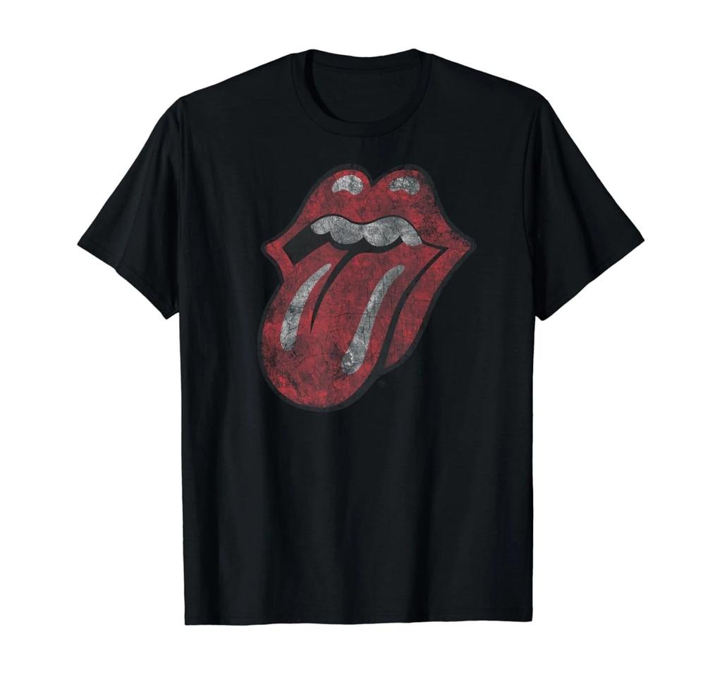 Мужская футболка The Rolling Stones с состаренным языком