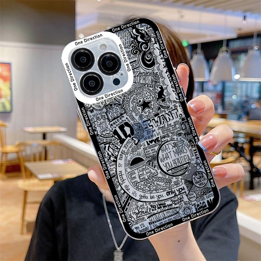 O-one D-Directions Phone Case For iPhone 15 14 13 12 11 Mini Pro Max X XR XSMax 6S 6 7 8 Plus SE20 Transparent Cover