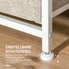 Chest of Drawers, Sideboard, 7 Foldable Fabric Drawers, Metal Frame, 63.5 x 30 x 71 cm, Light Gray