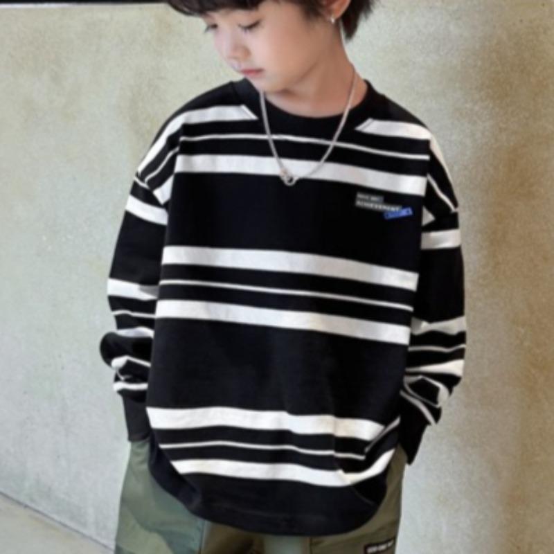 Spring and Autumn New Boys Striped Long Sleeve T-Shirt