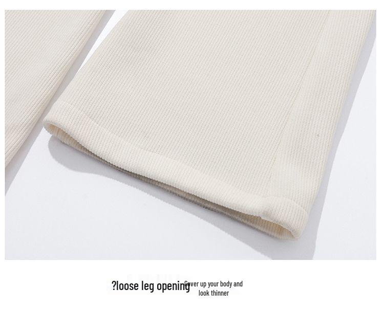 Женские брюки клеш на флисовой подкладке - С высокой посадкой, Облегающие, Трикотажные Повседневные для осени и зимы 2024