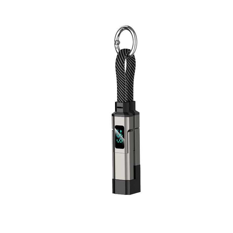 Портативный 4-в-1 65 Вт Кабель-брелок для зарядки USB C с дисплеем V/A/W Прочный шнур Type C для телефона, планшета, офиса, путешествий