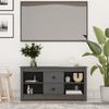 VidaXL TV Stand Grey 103x36.5x52 Cm Solid Pine Wood 814571