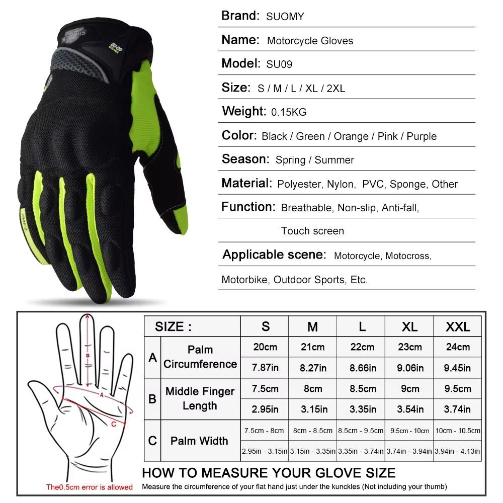 Мотоперчатки Suomy Перчатки для мотоцикла Сенсорный экран Дышащие Guantes Moto Перчатки Гоночные Летние Весенние Мужские Женские Luva Moto DH