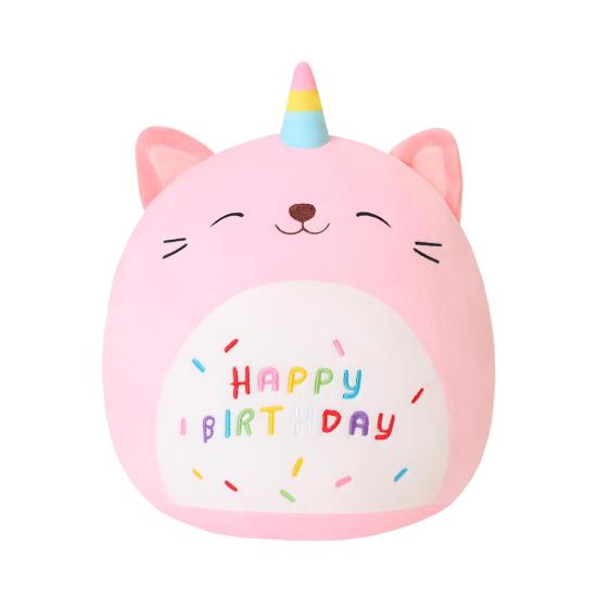 Cat Cow Plush Toy Soft Stuffed Animal Skin-Friendly Cuddle Cushion for Kids Adults Birthday Gift for Girls Boys