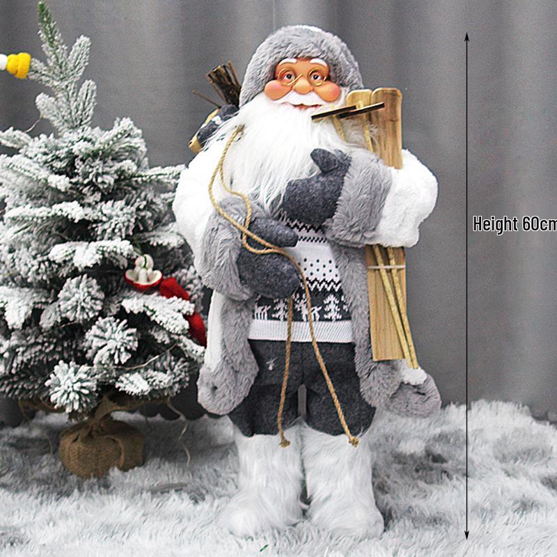 Santa Claus Figurine Christmas Decoration: Standing Old Man Doll