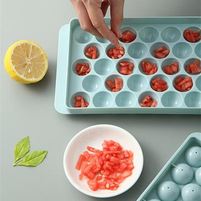 2 штуки Круглый лоток для кубиков льда, Форма для изготовления ледяных шариков для морозильной камеры, Мини-круглый лоток для кубиков льда для изготовления