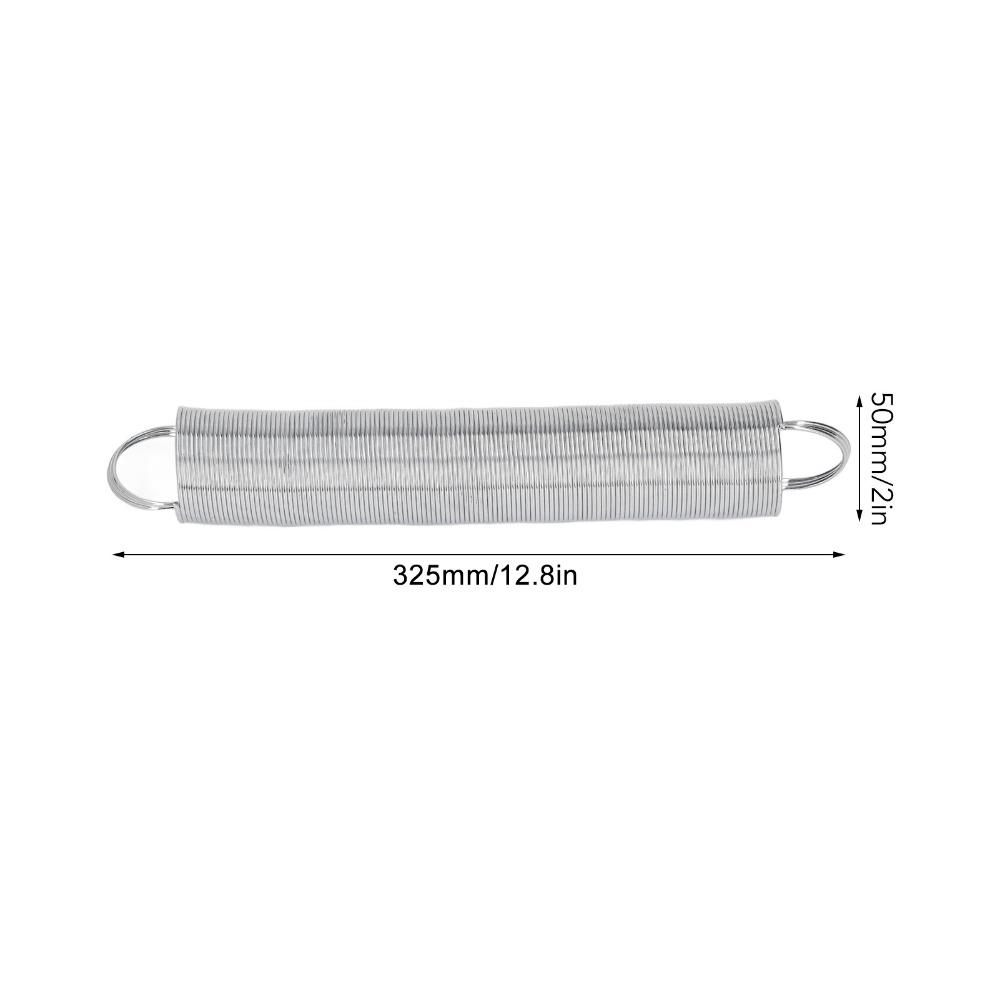2Pcs Stainless Steel Electric Fence Spring Gate 16 Feet Extendable Metal Fence Gate Sheep Enclosure