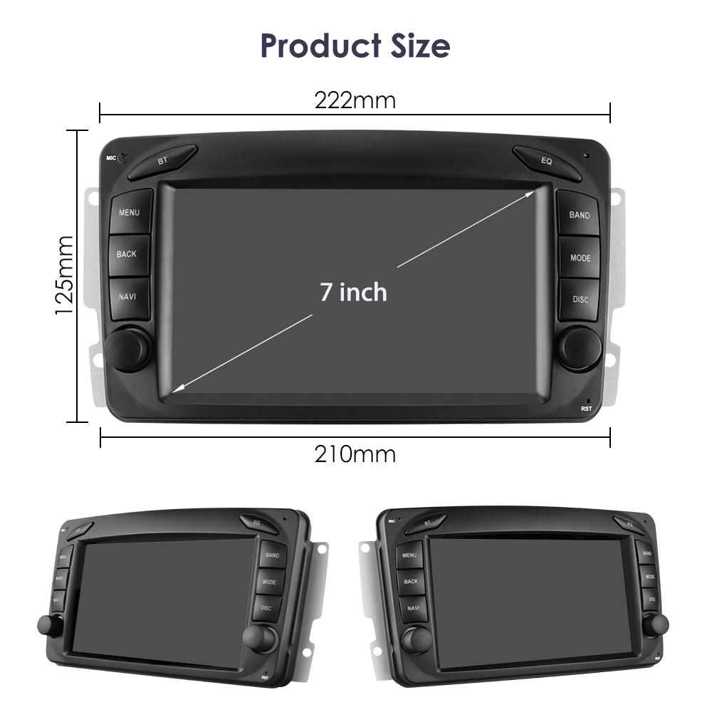 Hizpo 7" RDS Intelligent AI System Wireless CarPlay Android Auto Radio for Mercedes Benz CLK W209 W203 W463 W208 4G Car Multimedia GPS 2din Autoradio