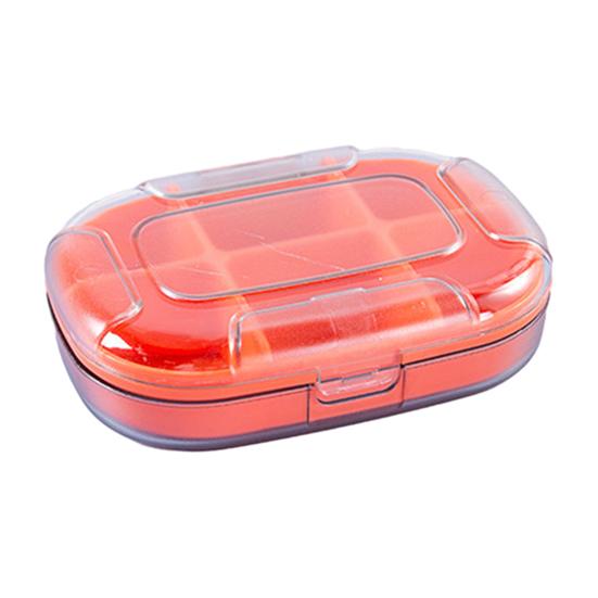 Portable Travel Pill Case 6 Grids Tablet Storage Container Moisture-proof Pill Organizer Clear View Large Capacity Small Pill Box