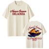 Футболка Delaossa NUEVA SEASON La Madruga Merch для мужчин и женщин Хип-хоп Уличная одежда Свободный крой 100% Хлопок