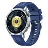 Silver‑Buckle Solid‑Color Soft‑Silicone Watch‑Band Strap, Adjustable Wrist‑Bracelet Accessory For Huawei Watch GT 6 / GT 5 46mm