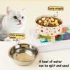 Миска для кошачьего корма с узором в горошек, нескользящая, контейнер для воды, миска для кормления питомца, зоотовары