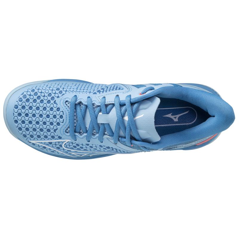 Mizuno Wave Exceed Tour 5 AC Удобные Нескользящие Прочные Низкие Теннисные Кроссовки Женские Синий 61GA227121