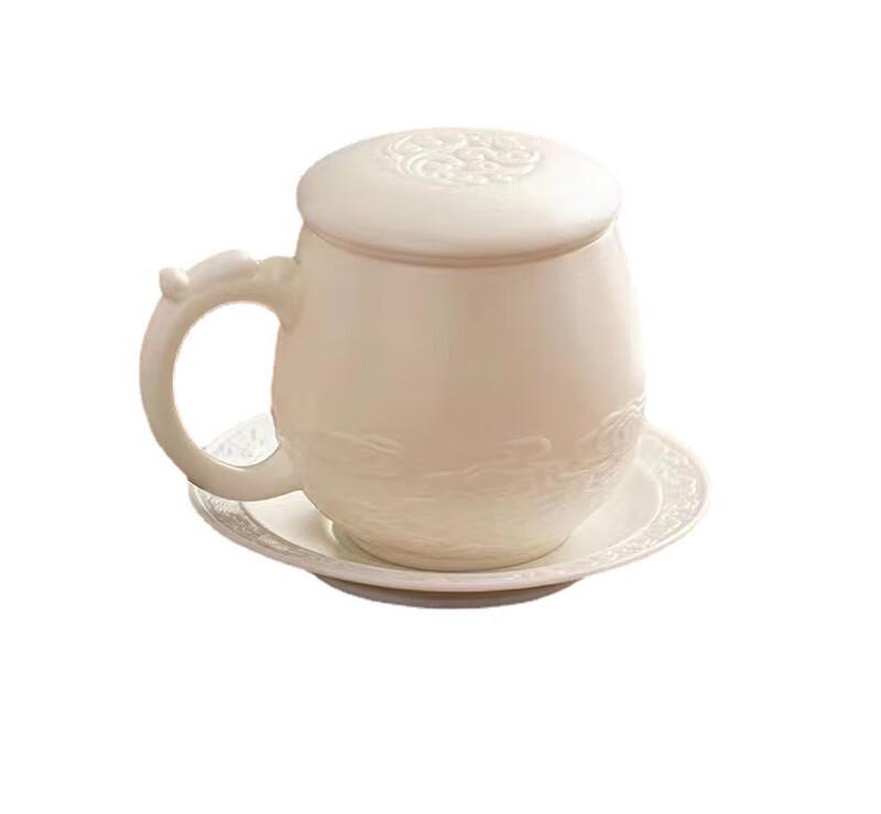 Chaxun Dehua Mutton Fat Jade White Porcelain Gaiwan