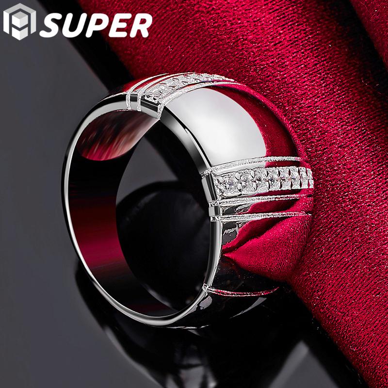 Ювелирные изделия из стерлингового серебра 925 пробы с большим гладким цирконом AAA