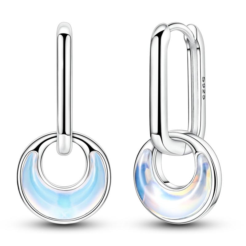 Hot Selling 925 Sterling Silver Blue Stars Butterfly Zircon Exquisite Earrings Suitable For Girls' Charming Jewelry Gifts