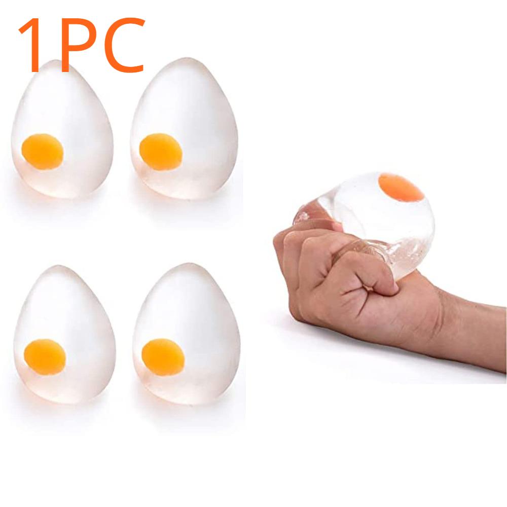 Funky Egg Splat Ball Squishy Toys Stress Relief Eggs Yolk Balls Squishies Fun Toy for Children Anxiety Reducer Relief for Adults
