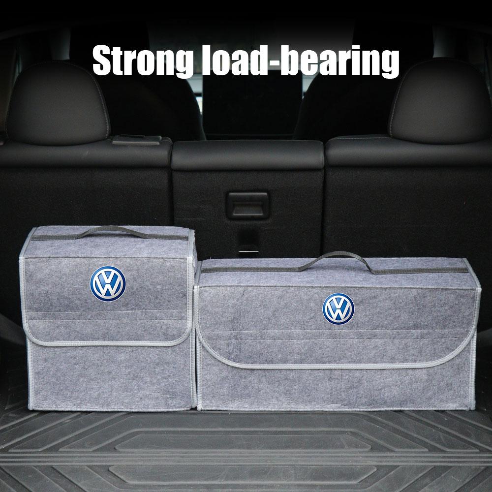 Car Trunk Large Capacity Sundries Storage Box Organizer Tool For Volkswagen GTI Golf Polo Passat VW CC Tiguan T-ROC Jetta Taigo QS0