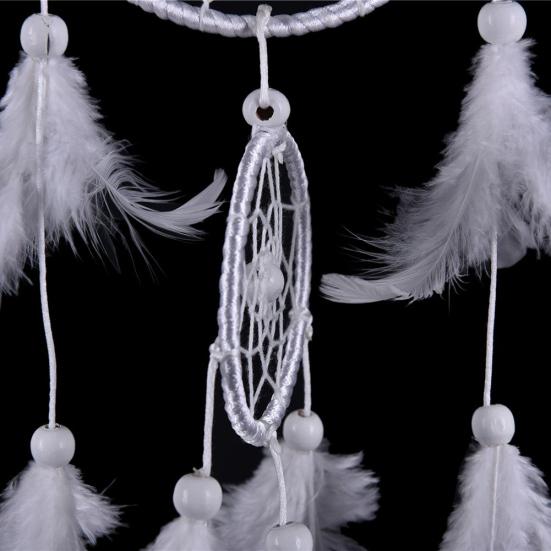 Double Circle Feather Craft Dream Catcher Wind Chime Home Wedding Decor Ornament